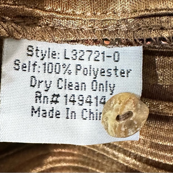 Johnny Was Brown Sheath Dress V-Neck Long Sleeve - Picture 6 of 6